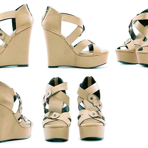 Mojo Moxy Pepper Platform 5inch Wedge Sandals - Size 6 Sandy - Picture 9 of 9